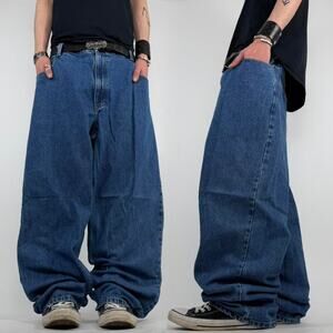 Vintage y2k faded grunge baggy wide leg stonewash skater jeans